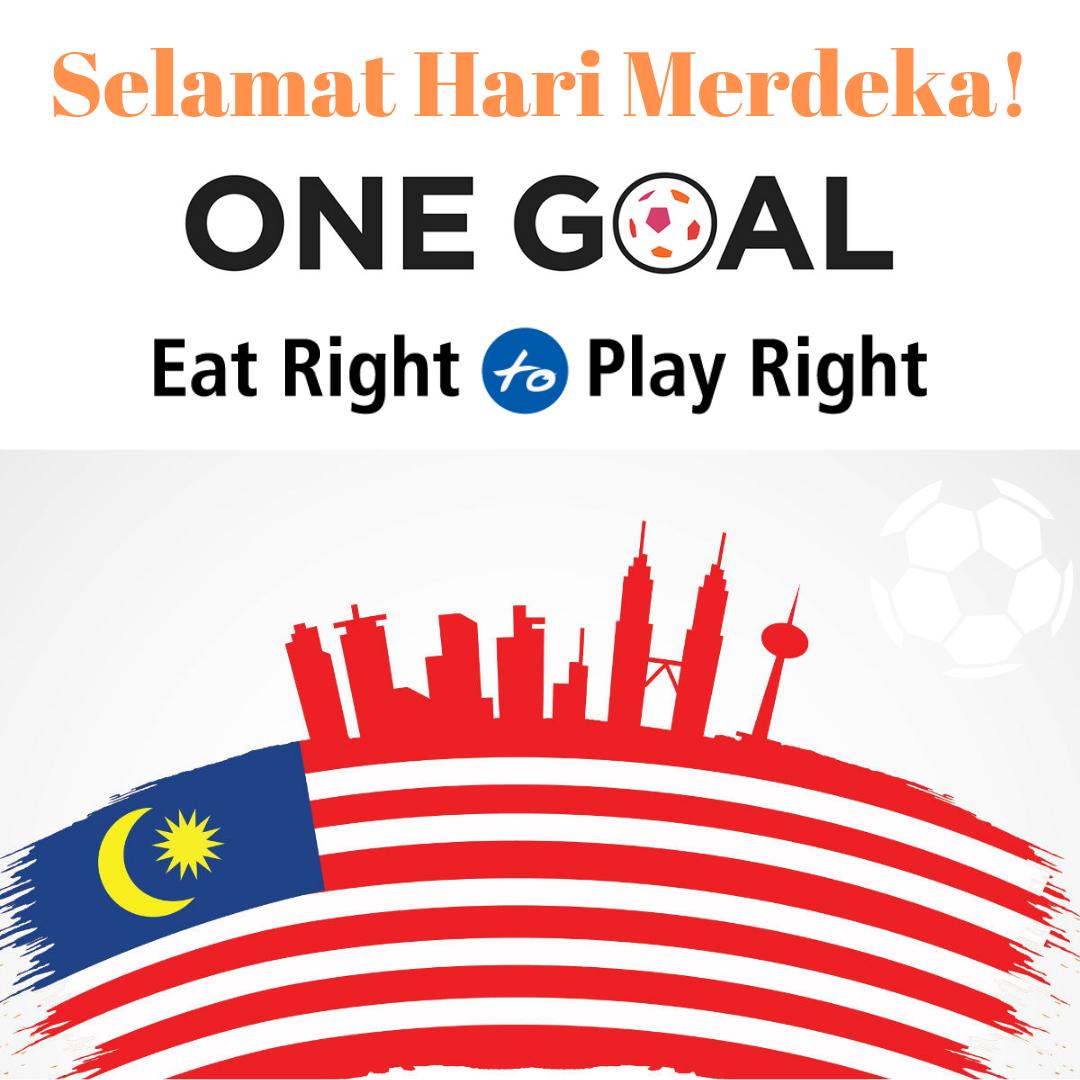 OneGoalMY's tweet photo. "Merdeka, merdeka, merdeka!"
Kepada semua warga Malaysia, Selamat Menyambut Hari Merdeka 2019!

#Merdeka #HariMerdeka #NationalDay #Malaysia #SayangiMalaysiaku #EatRightToPlayRight https://t.co/aPhfbbJVQO