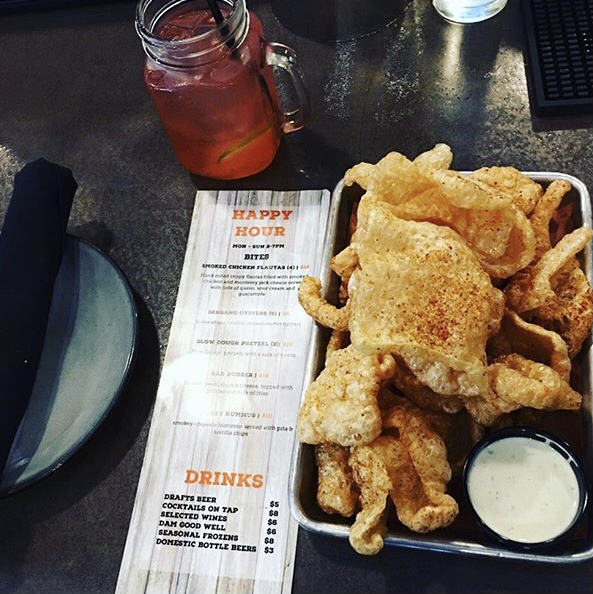 Friday Vibes...Happy Hour Snacks and Texas Cherry Limeade! 🍹🍹 Come See Us this weekend for Booze and BBQ! @foodiejudy1 #BoozyBeaver #FridayVibes