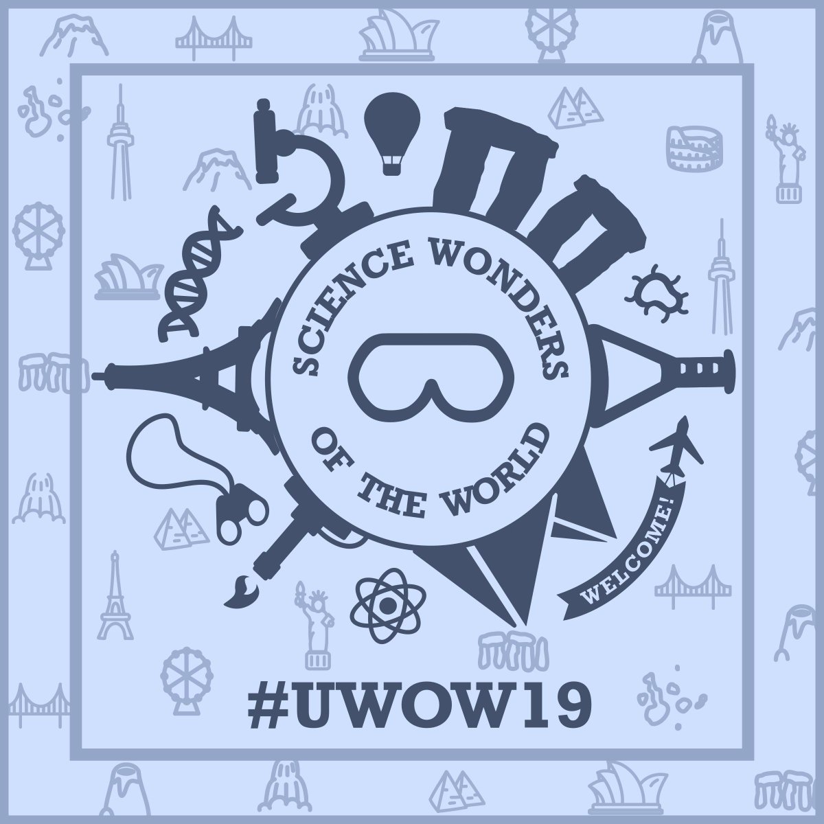 SCIOrientation's tweet image. Welcome aboard #UWOW19. Fasten your seats, takeoff is 24 hours! This year’s Science Orientation theme? Science Tours the World! Get ready to join your classmates on an adventure! Light packer? Everything you need will be provided in your swag kit. Check in tomorrow at the SLC!