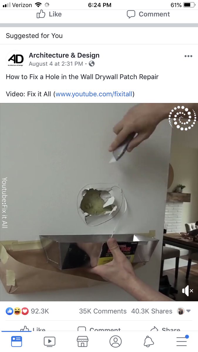 marcusnelson157's tweet photo. Not one to be paranoid, but it’s awfully suspicious this pops up right after Chantal is talking to me about fixing our drywall https://t.co/BWlh9MPj9f