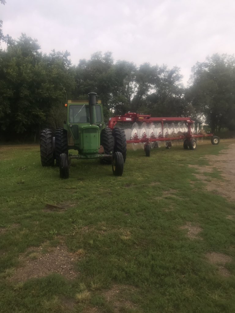 silagechopper's tweet photo. 2019.......The year we put duals on a tractor in August to pull a hay rake..... https://t.co/lDVPP34BHe