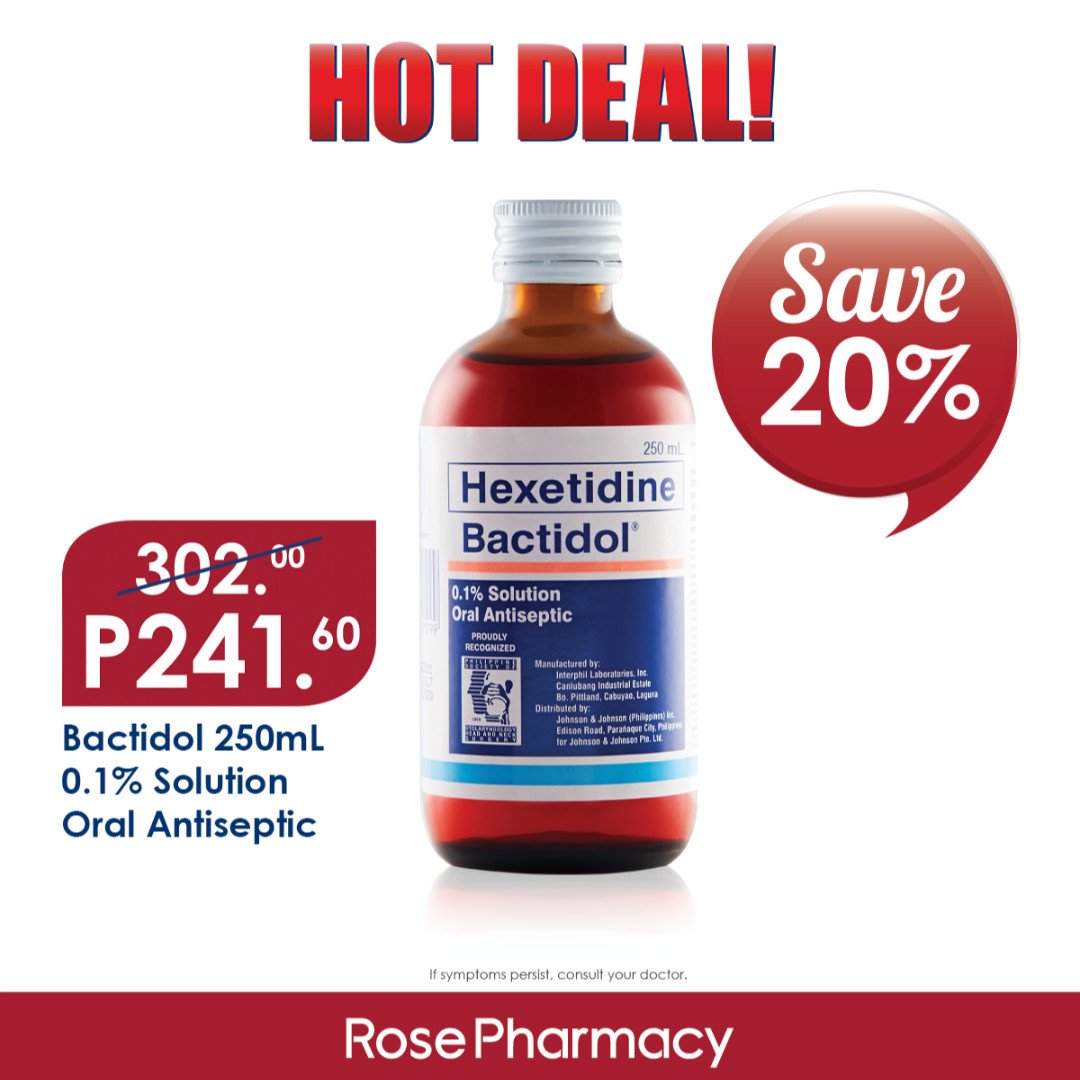 ROSEPHARMACYInc's tweet photo. Stop your sore throat in its tracks before it worsens into a cough with Bactidol! It works in as fast as 30 seconds to get rid of up to 99% of sore throat-causing viruses. SAVE 20% when you buy this at any Rose Pharmacy store or order online at https://t.co/JNTPOkDq4T https://t.co/hOtwYTVToV