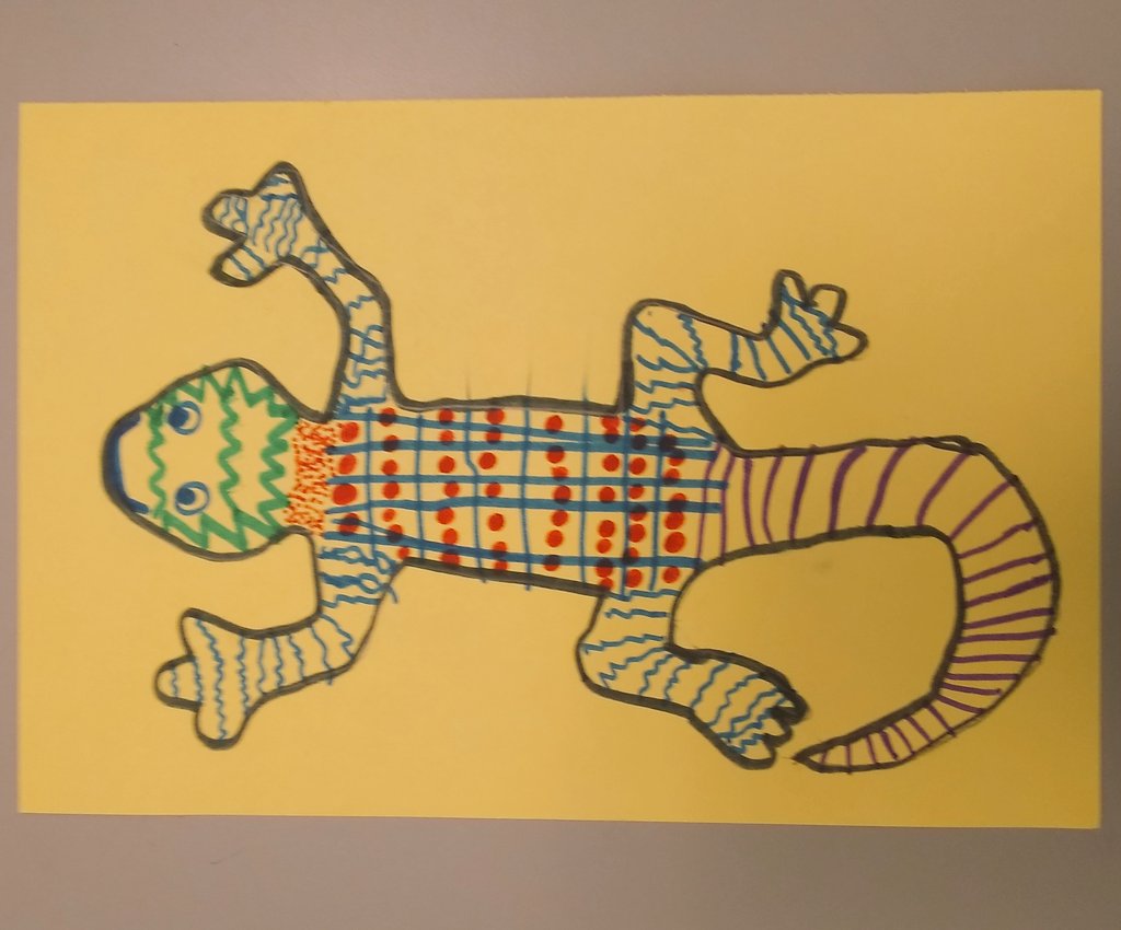 MsParksArts's tweet photo. More amazing 3rd grade Australian Aboriginal-inspired artwork! Can't wait until they add their backgrounds next week 😍 #artists #artclass #FabArtFri #K12ArtChat #IgniteExcellenceMCSS @MadCoSchools @lfespanthers https://t.co/gLp3EYtkKN