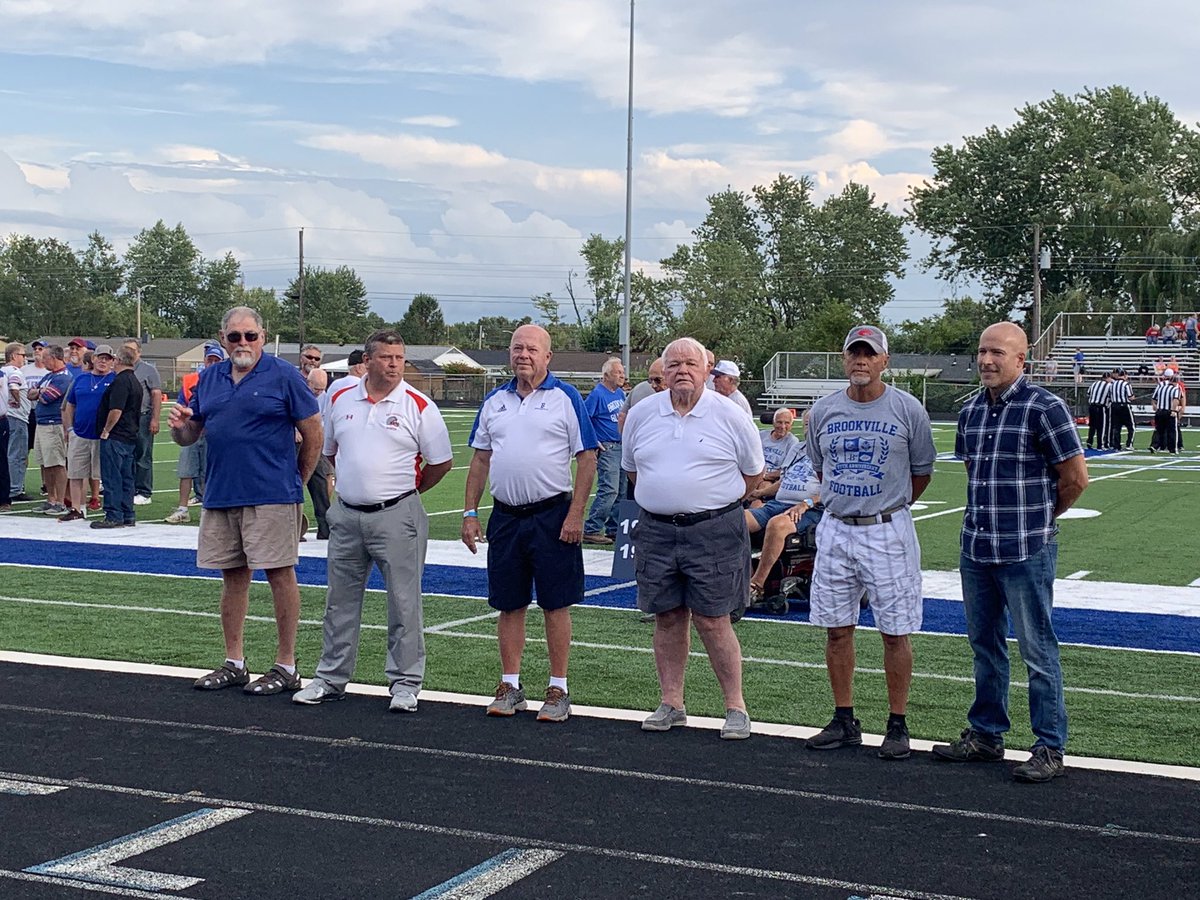 BVILLEATHLETICS's tweet image. Thank you to all of our alumni and past coaches who came out tonight to celebrate 75 years of Football. Great turnout! #BluePride