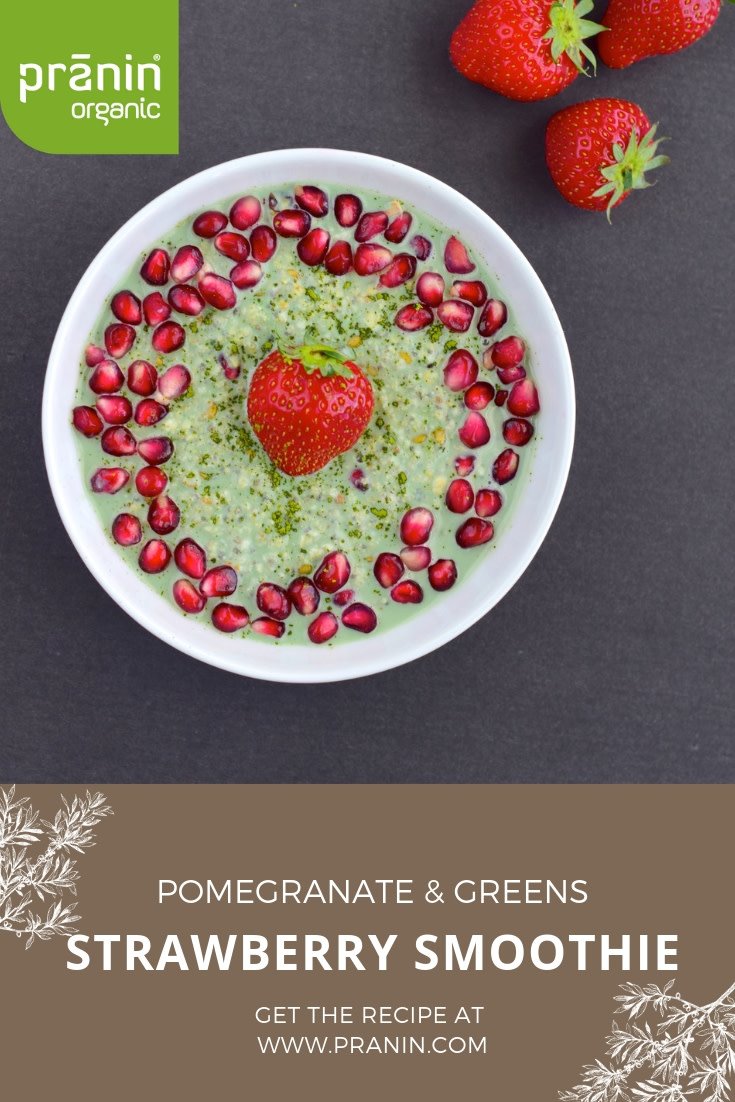 Pomegranate seeds, or arils, are beautiful, loaded with antioxidants, fibre and contain vitamins A &amp; C, and minerals such as calcium, potassium and iron. This tasty green smoothie is packed with nutrition.

GET THE RECIPE: bit.ly/2GEnmb1

#smoothie #recipe #supplements