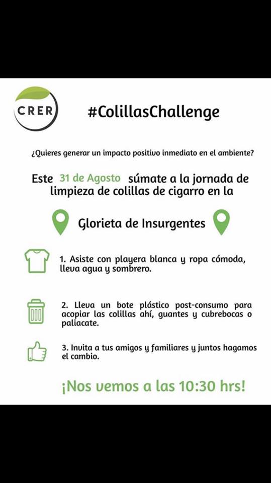EligeMexico's tweet photo. Nos vemos el día de mañana en la Glorieta de Insurgentes a las 10:30 am. 
¡No faltes!

#ColillaChallenge
#YoElijoTransformarMexico https://t.co/P9JLluk5gx