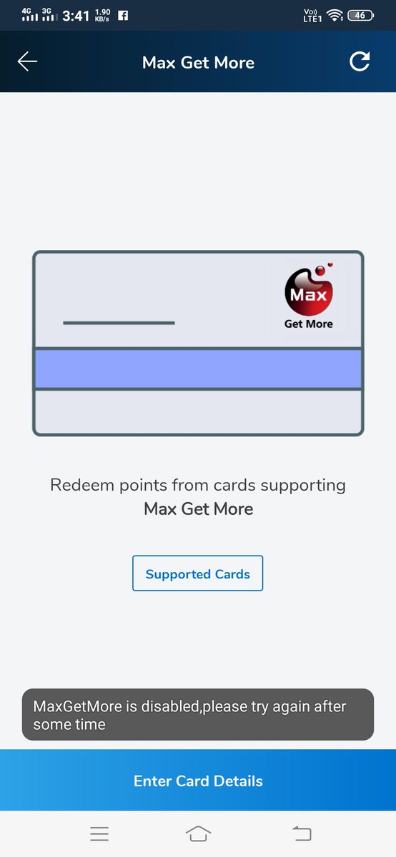 BreakingViews4u's tweet photo. .@MobiKwikSWAT getting this message since past 1 week while trying to redeem my #SBIRewardz points via #maxgetmore. raised the complaint 5 days back in app, no response yet. https://t.co/2usTkCRcSX