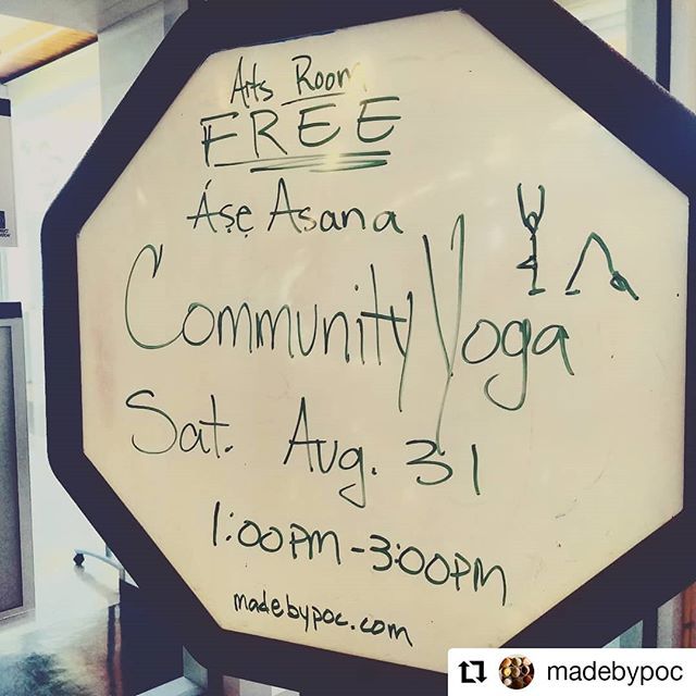 AdamJabari's tweet photo. FREE Community Yoga.
Share some #freetime with Àṣẹ Asana. Atlee Treasure will guide practice.

#community #healing #yoga #madebypoc #rainierbeach #Seattle https://t.co/4oGzIGrPv4