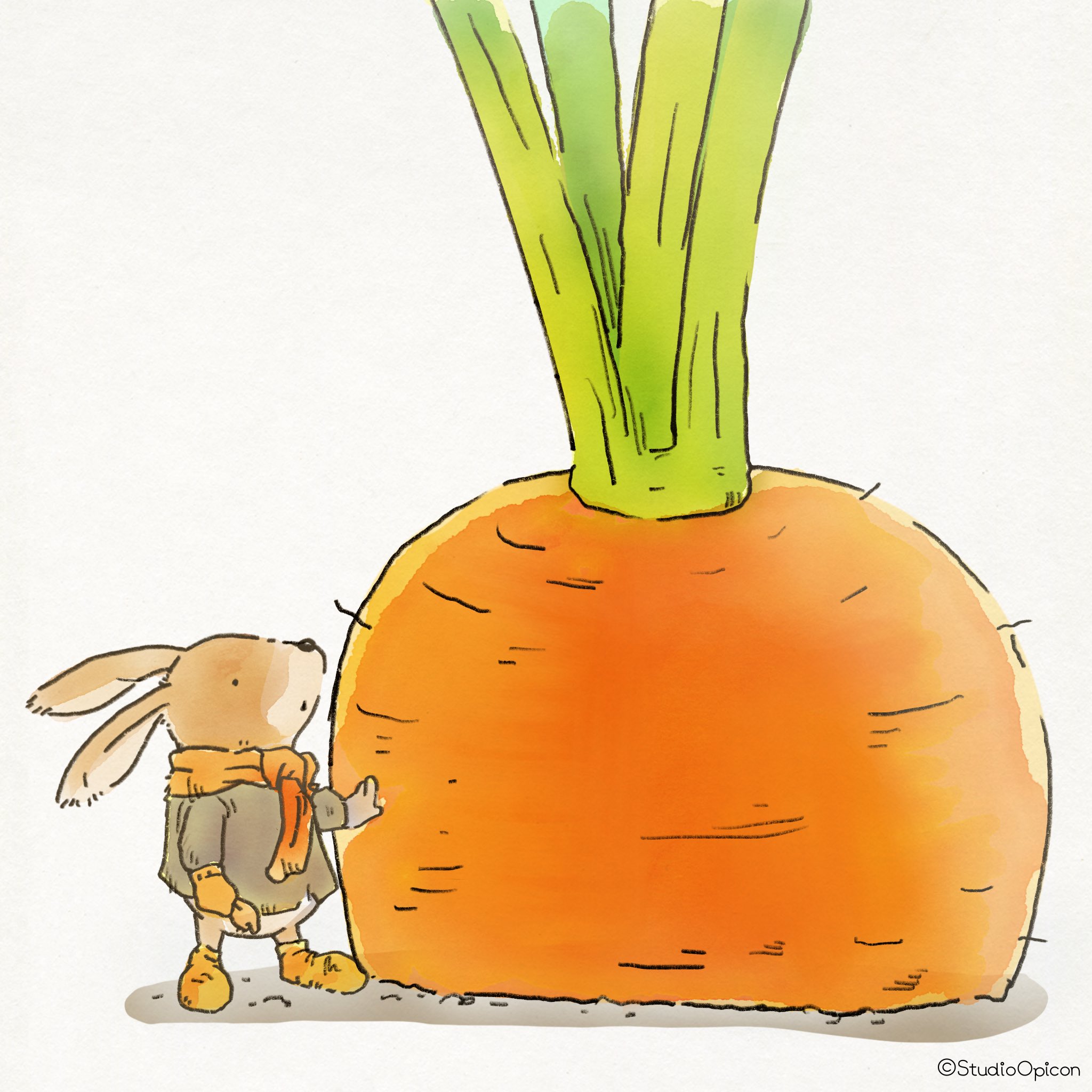 Studioopicon Auf Twitter いや そだちすぎー 8月31日は野菜の日 だ そうです イラスト キャラクター うさぎ ウサギ にんじん ニンジン 野菜 動物イラスト 和み系キャラ Illustration Character Rabit Carrot Vegetable Animalillustration