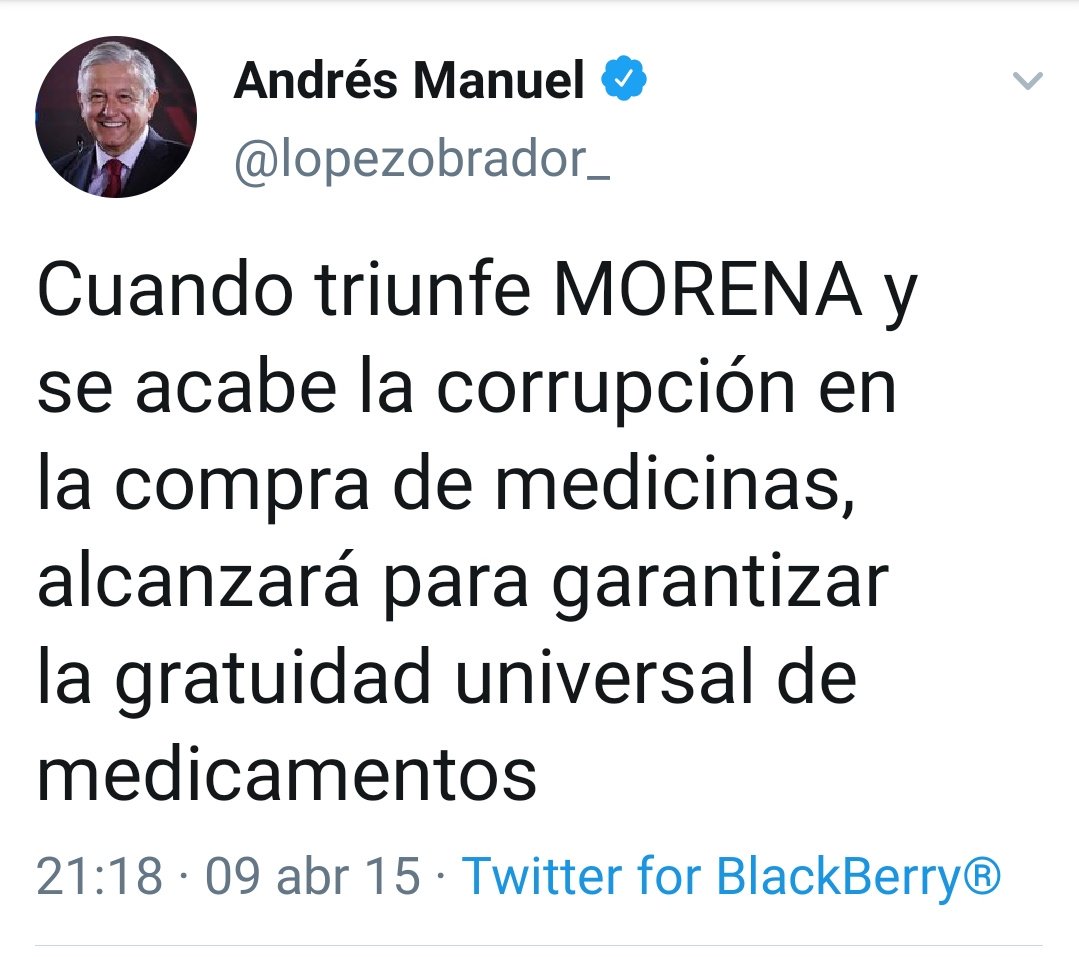 SIEMPRE hay un twitt <a href="/lopezobrador_/">Andrés Manuel</a>
#NoEsParaPresumir #AMLOveteAlCarajo
#AmloEsUnPeligroParaMexico
#AmloElFracasoPresidencial