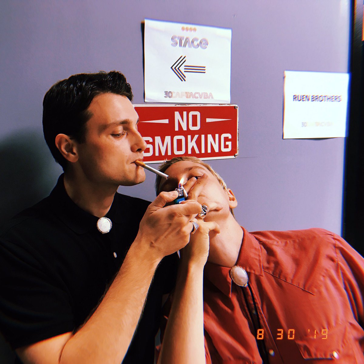 ruenbrothers's tweet image. Getting lit for our last show with @cafetacvba in Des Moines @ValAirBallroom. LET’S HAVE IT! 🎉 #30thanniversary #vayacondios #30cafetacvba #nosmoking