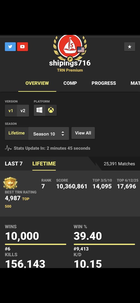 ShipStreaming's tweet photo. 10,000 wins on fortnite crazy to stream my wins on @WatchMixer it has been a blast🔥⛵️ https://t.co/eHjkB6aACW