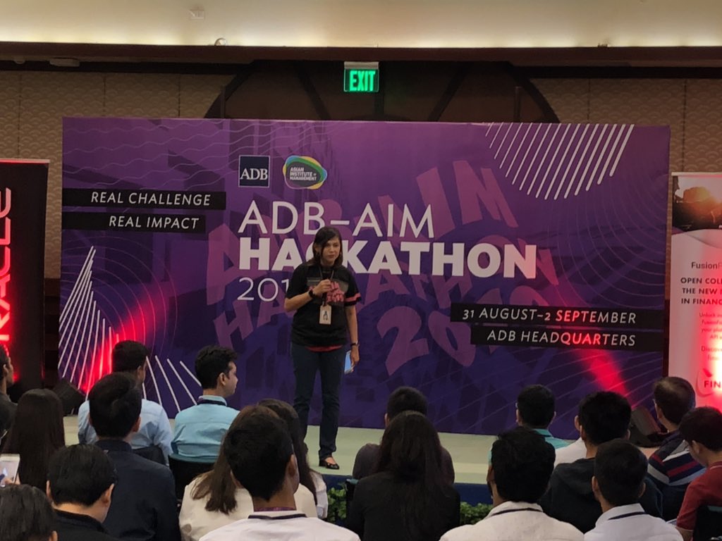 marclepage's tweet image. @shirinhamid @ADB_HQ CIO kicking off #ADBHackathon