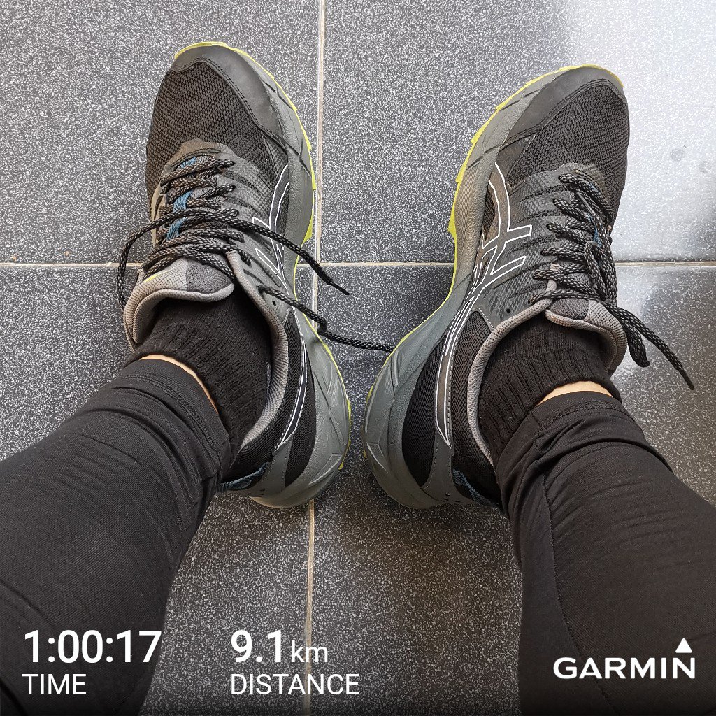 apraseno's tweet photo. Not in my best pace, should be 10 km within 1 hour. 1st run after hiatus for a week https://t.co/ZVoyCB9GrT