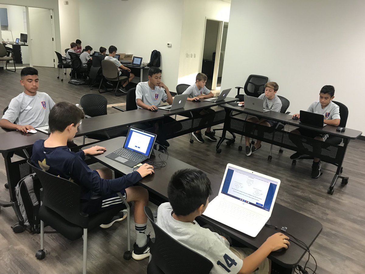 RSLArizona's tweet photo. RSL-AZ Development Academy Boys doing their baseline concussion testing at club offices.
Our partnership with @ProActMed ensures all RSL-AZ and Utah Royals FC -AZ players  have access to this critical testing and monitoring.

@ussoccer_da @DP_League @AZSoccerAssoc https://t.co/siWKTbaUol