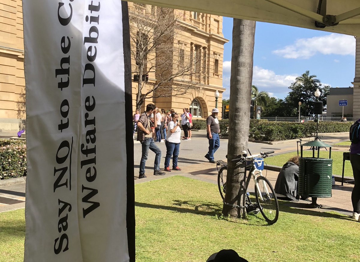 rodneyholmes64's tweet photo. Brisbane "Raise the Rate! Scrap the Card!" rally hosted by the Anti-Poverty Network QLD, with speakers from @APN_QLD @notowelfarecard 
@AusUnemployment @JeremyPoxon @brisbanerenters https://t.co/QK9Ecu41nV