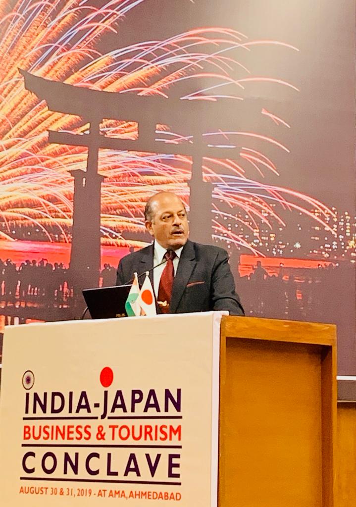 SujanChinoy's tweet photo. Gave Opening Remarks @SujanChinoy Biz Seminar "Sharing Recipes For Success" @ #IndiaJapan Biz &amp; Tourism Conclave #Ahmedabad.Participants include CG of Japan,CEOs of #JICA #JETRO #SUZUKI #DAIKIN #TOSHIBA #PANASONIC #MITSUBISHI #MIZUHOBANK &amp; 17 Japanese tour operators &amp; airlines. https://t.co/hzwLnVONPv
