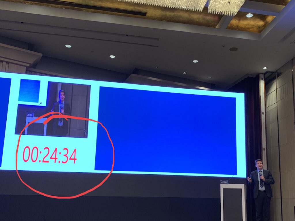 startle65's tweet photo. Countdown timer of shame
Great idea for all all speakers, all meetings
#NoExcuses #FinishOnTime
#PIFAC19
@AAGBI @rcoanews @RoySocMed https://t.co/qPgjjhLxSi