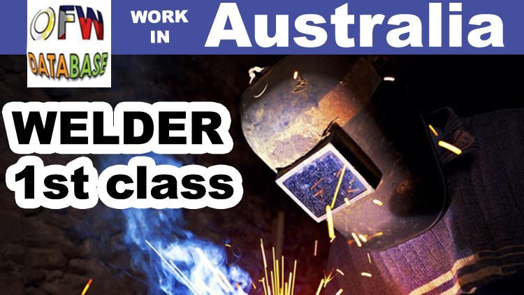 OFWDatabase's tweet photo. Welder 1st Class Jobs in Australia: #Welder #1stClass #metal #fabrication #PermanentResidency #PR #Australia #OFW #POEA #workabroad #OFWlife #OFWdatabase #VisaAustralia #WorkInAustralia #OFWjobs #jobsInAustralia #OFWaustralia https://t.co/I1eDqX4mas