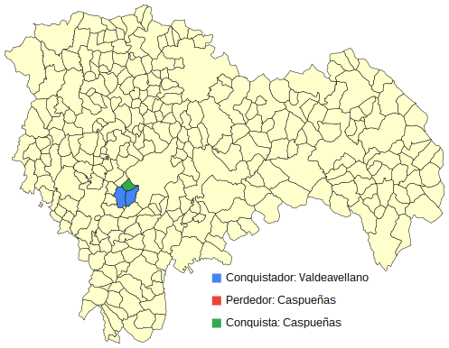 BotGuada's tweet photo. Semana 60: Valdeavellano ha conquistado Caspueñas. Caspueñas ha sido derrotado. Quedan 231 pueblos. https://t.co/XpJHIsAQP9