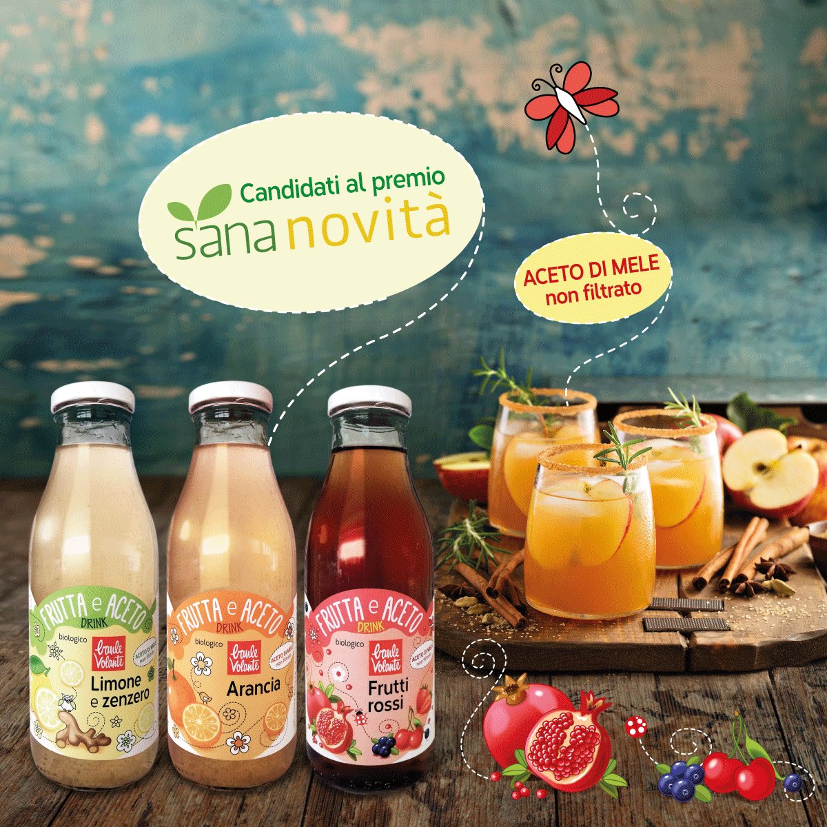 Frutta e Aceto Drink: una novità assoluta! Li potrete assaggiare in esclusiva a <a href="/sanafiera/">sanafiera</a> 2019.
#BauleVolante #Sana2019 #Sananovità #PremioSanaNovità