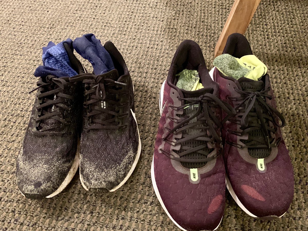  #ThoughtsFromTodaysRunMy husband and I just ran the exact same run on the beach. How is it that my shoes look like I got in stuck in quicksand and his barely have a grain of sand on them? 