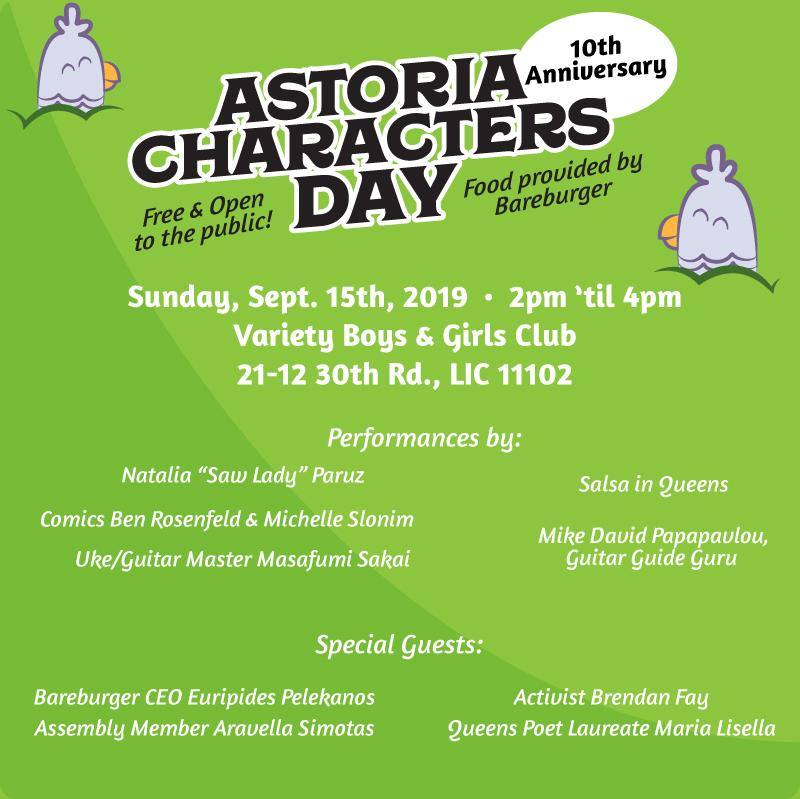 SawLady's tweet photo. #Astoria Characters Day 10th Anniversary, 9/15, 2pm @ Variety Boys &amp; Girls Club, #Queens. Entertainment by various characters including yours truly. Much gratitude to @NancyRuhling
Looking forward 2 sharing the stage w/ @BigBenComedy @MichelleSlonim @MariaLisella @AravellaSimotas https://t.co/oNhEnv0lr5