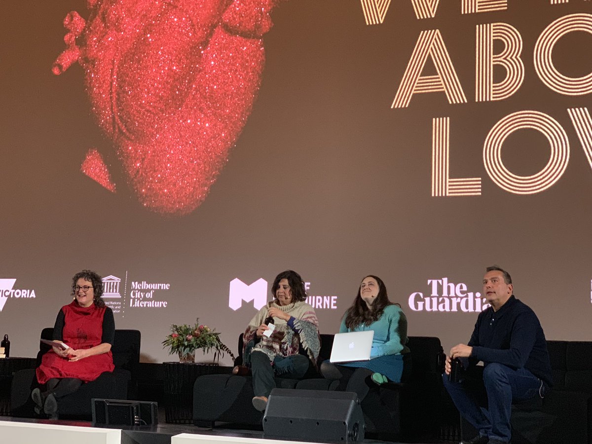 SarahMRey's tweet photo. @angsavage about to introduce her panel at The Melbourne Writers Festival - exciting line up for eager audience at the Capitol. Bring it on - Christos Tsiolkas, Meliina Marchetta and Becky Albertalli on “watching them grow: from page to screen”. https://t.co/YmRx382wm6