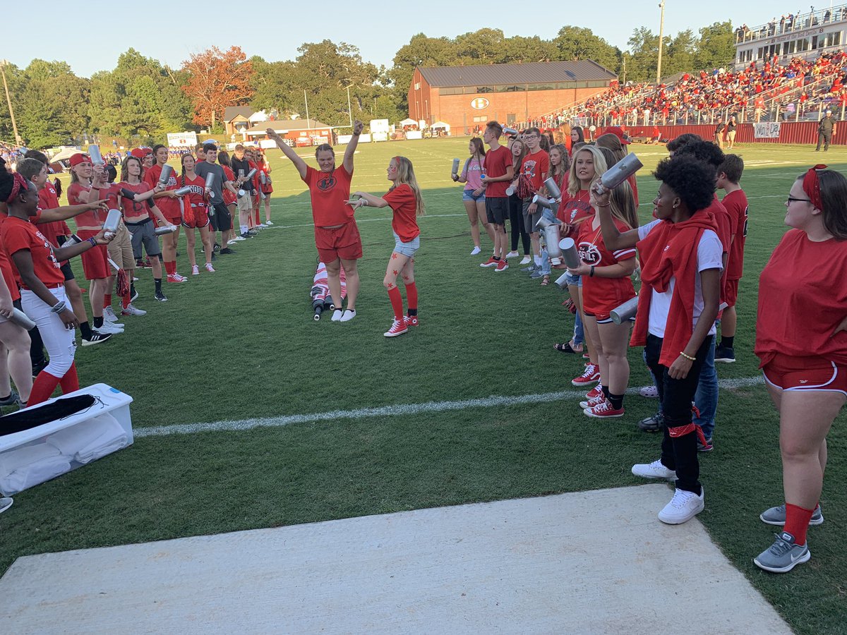 bowdonstudents1's tweet photo. BLUE WHO?? Congratulations to the REAL DEVILS tonight on our sweet sweet victory over the other devils. @High5Sports @GradickSports #realdevilsarered https://t.co/L9GaNi6PY9