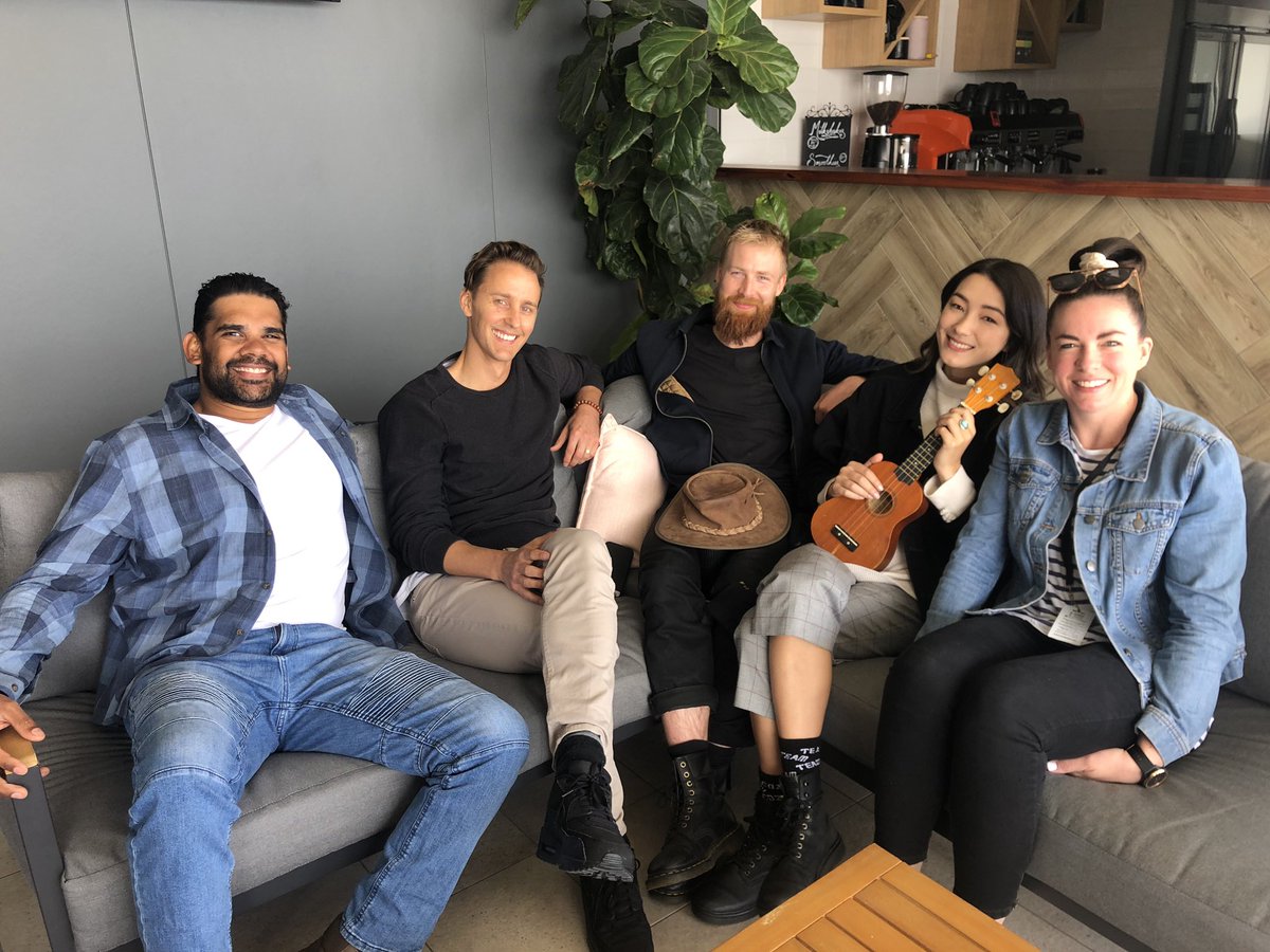 kfieldo's tweet photo. Couch hangs with The Naked Wanderer cast ✌🏼
#cinefestoz #lovemyjob #bunbury #bungeo https://t.co/SVzqDuF5Fq