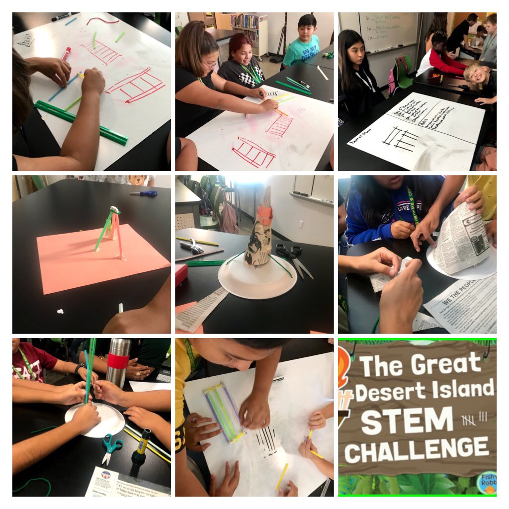 jmandree's tweet photo. 6th Grade STEM completes two challenges so far. Objective of this unit is to develop & practice collaborative skills and begin to identify basic building & design skills. #CGMSSTEM https://t.co/dFvxpG73V7
