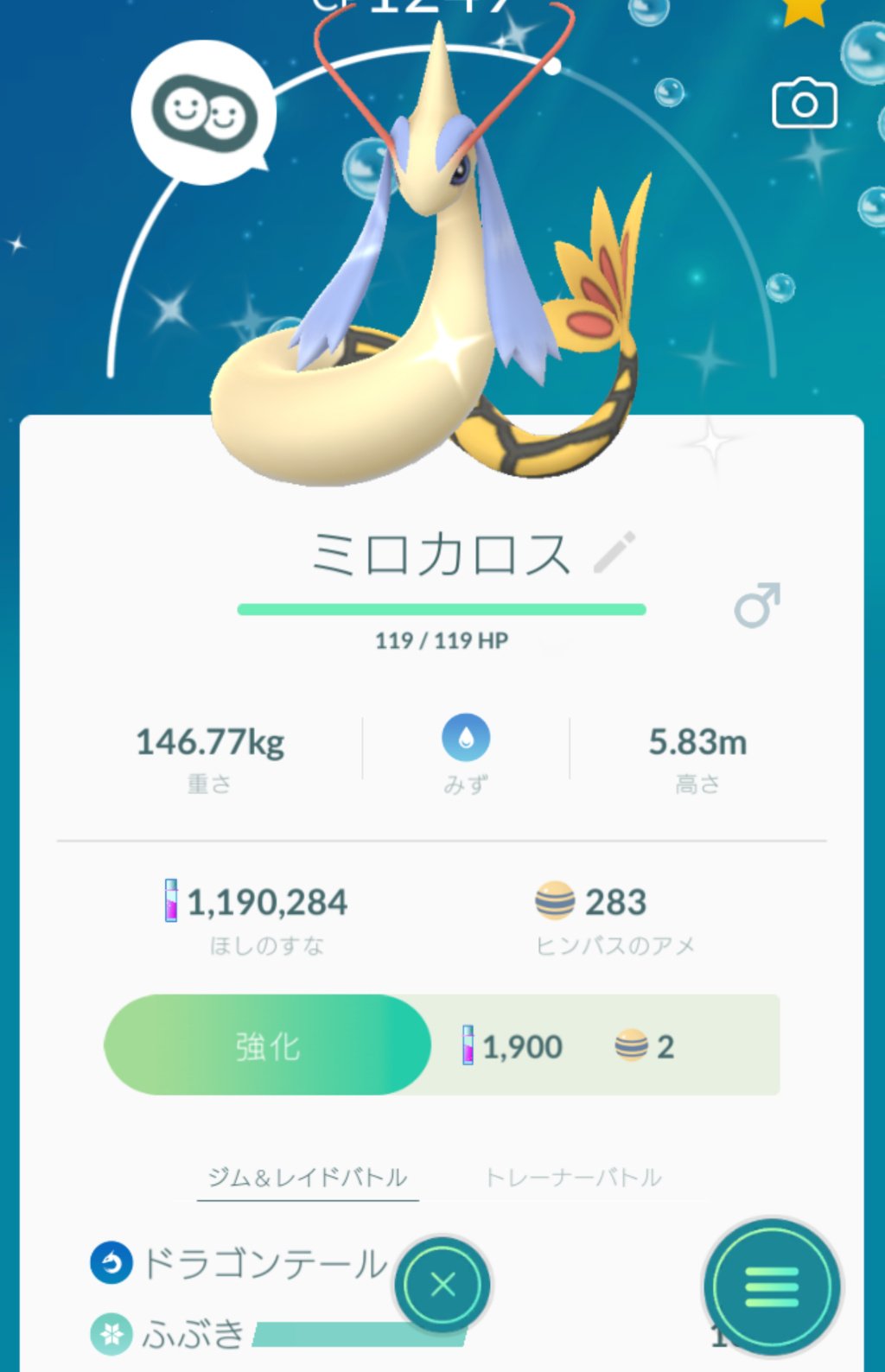溝口 泰成 先日野生でゲットした 色違いヒンバスのメスと km歩いたので 色違いミロカロスに進化させました これで 色違いミロカロス性別コンプ ポケモンgo ヒンバス ミロカロス 色違いポケモン T Co Dqf6qywols Twitter