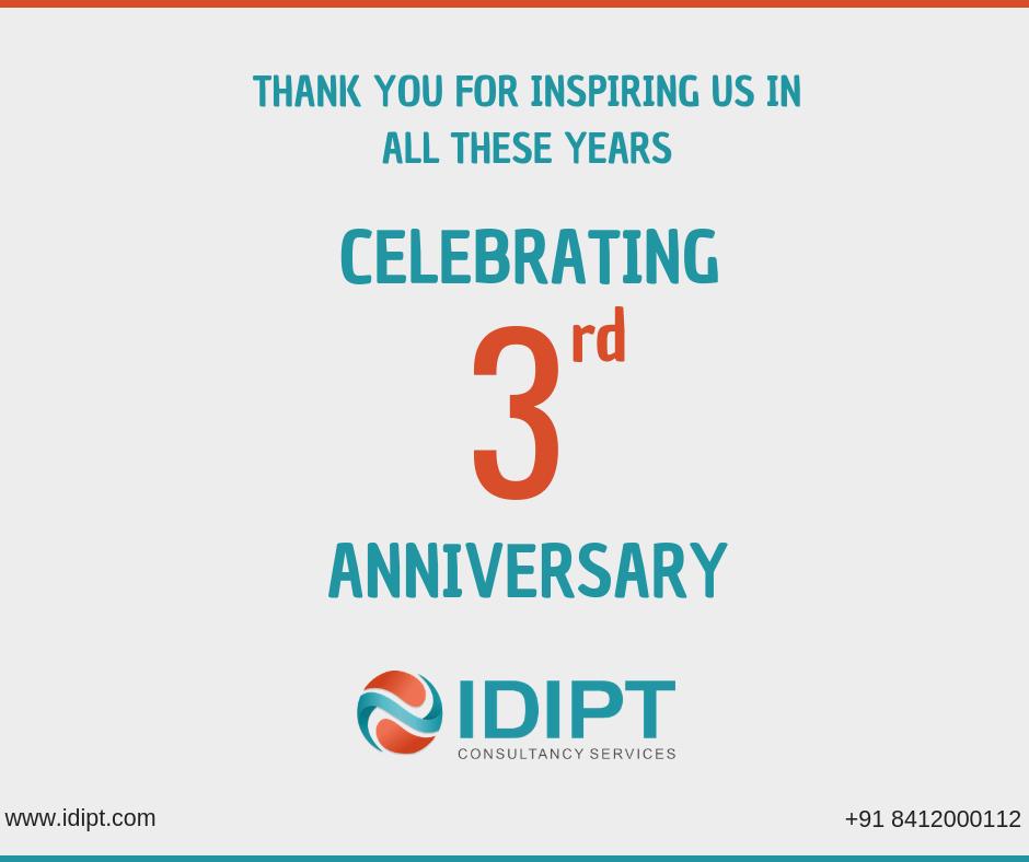 idiptcs's tweet photo. Celebrating 3rd Anniversary 
Thank you for inspiring us in all these years. Your satisfaction is what motivate us to thrive continuously in the market. 

#3rd #years #creativity #satisfaction #Anniversary #happyclient #inspiration  #celebrating #inspiring #changed https://t.co/y9YkDW840e