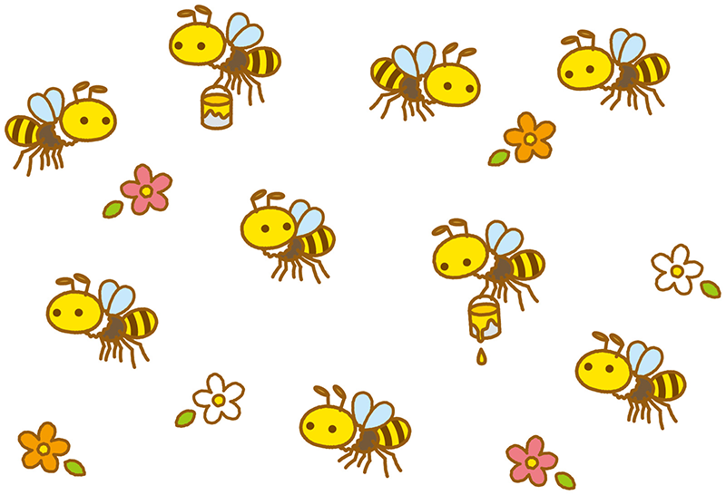いそみのえイラスト素材作ってる人 Twitter પર 以前描いたミツ運びハチさんの種類を増やしたのも作ってみたよ 主線はちょっとフニャってる手書き風にしたりなど