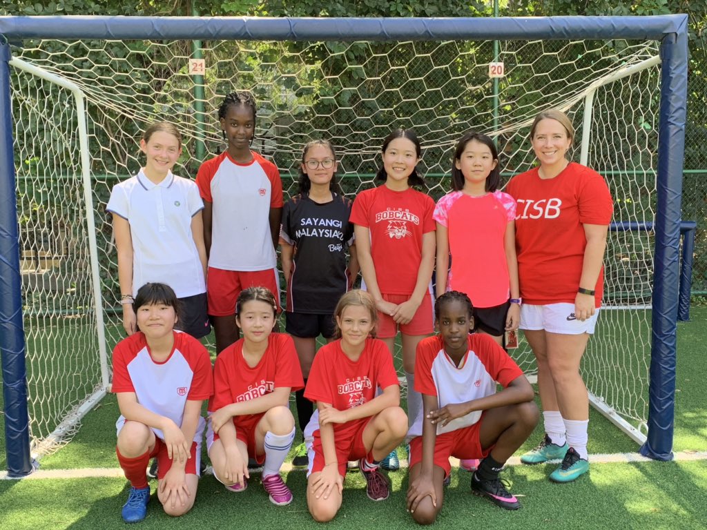 The U14 Girls Football team showed their dedication by practicing on a Saturday! Great start to the season! #myCISB