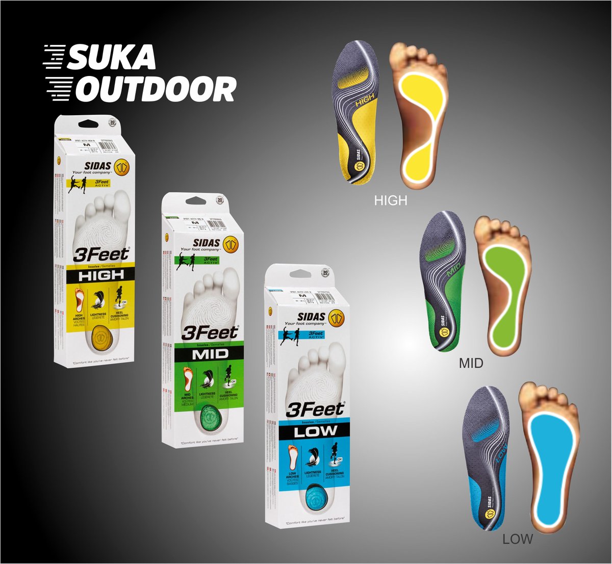 Sol yang dibentuk untuk setiap model kaki individu untuk memberikan lebih banyak sensasi dan mengurangi ketidaknyamanan.

Selalu gunakan untuk latihan dan perlombaan!!
Info lebih lanjut : Sukaoutdoor.com atau WA 0819 0560 8800.

#SUKAOUTDOOR #SIDAS
#RUNNING #SOLSEPATU