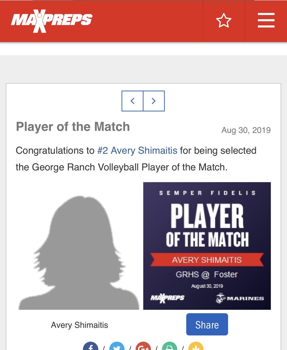 averyshimaitis's tweet photo. Thank you so much for naming me player of the match @MaxPreps !! Big dubs tonight!!! #GR4L https://t.co/OEc13jNkns