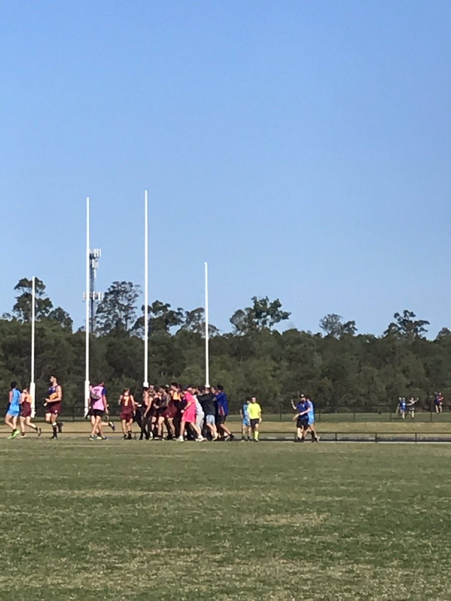 LukeCar1974's tweet photo. That’s a century of goals for Moreton Bay Lions FF Rhys Nickalls. @AFLQ @aflqbrisnorth @caboolturelions #century #100goals #keyforward #FF https://t.co/uJeEmkzLce