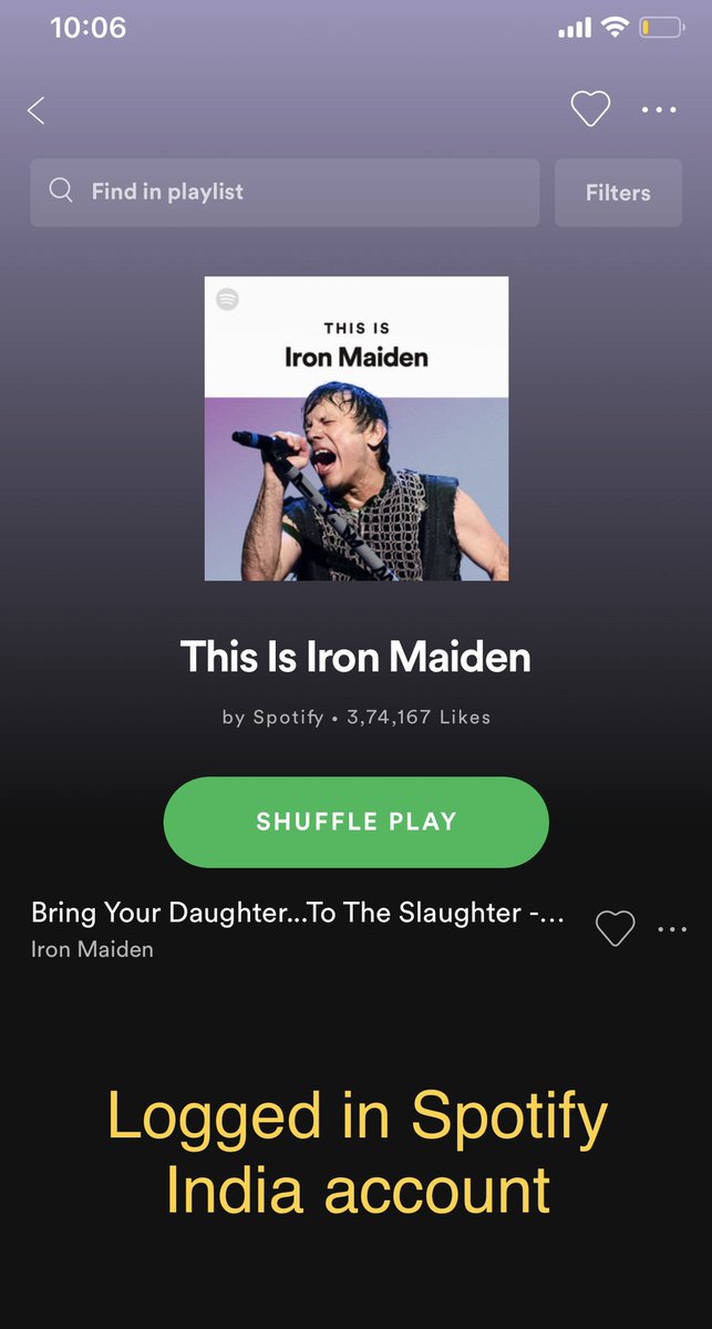 axl_rich's tweet photo. @SpotifyCares No this didn’t help - the issue persists. The 2 screenshots illustrate the bug. https://t.co/GkI1XdVbpr