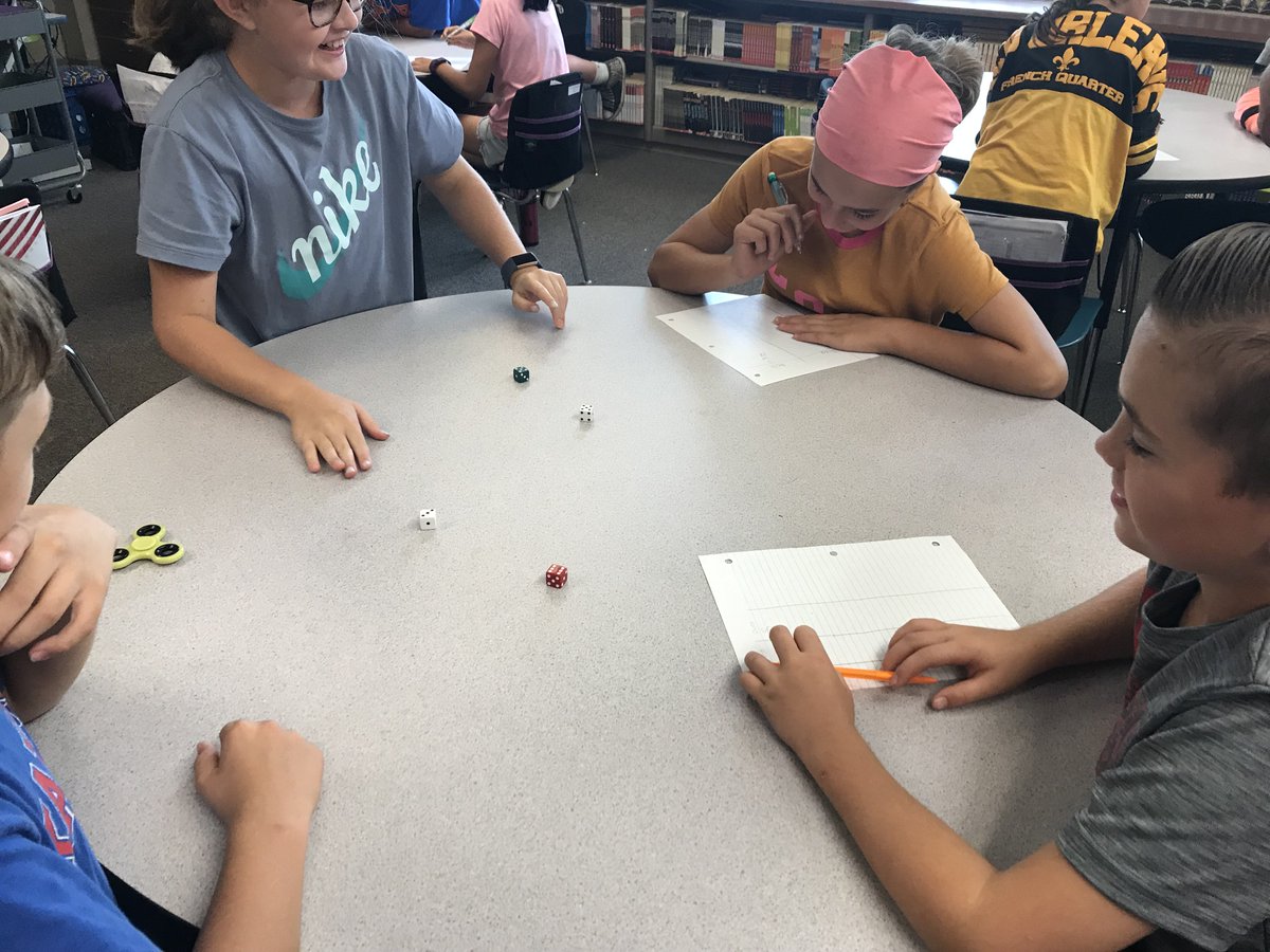boyersclass's tweet photo. Taking a brain break to play the Game of Pig. Great game to brush up on some math skills and learn to take risks. #MLRproud #Why305 https://t.co/P6GF7cgpug