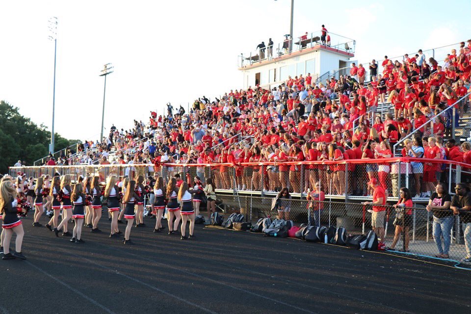 ASHSCavaliers's tweet photo. Spalding Football wins their first game of the season at Home! #GoCavs #RedOut #Spalding #RowdyRed https://t.co/E9TTV2NNky