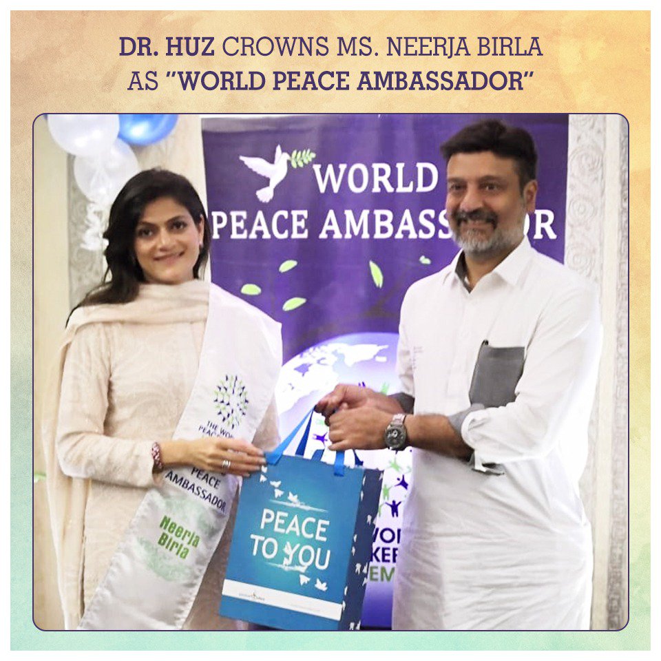 We had a lovely and successful felicitation event for our Peace Ambassadors. Thank you to everyone who made it possible. Special thanks to @SirDrHuz for felicitating the honored dignitaries Mrs <a href="/NeerjaBirla/">Neerja Birla</a> &amp; Shri <a href="/RamdasAthawale/">Ramdas Athawale</a>
