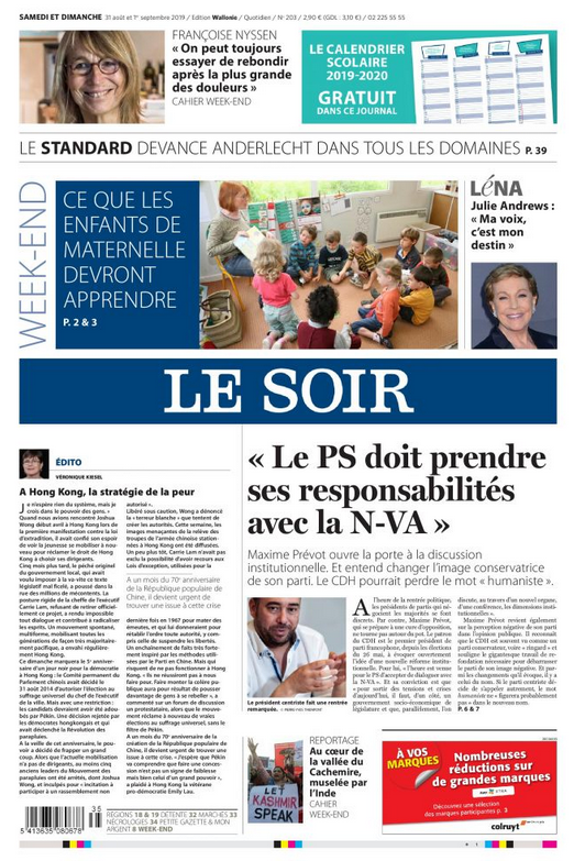 lesoir's tweet photo. #LeSoirDuJour "Maxime Prévot: «Le PS doit prendre ses responsabilités avec la N-VA»" En librairies ou sur: https://t.co/vsvqkZkC2p https://t.co/i3CrJxeadk