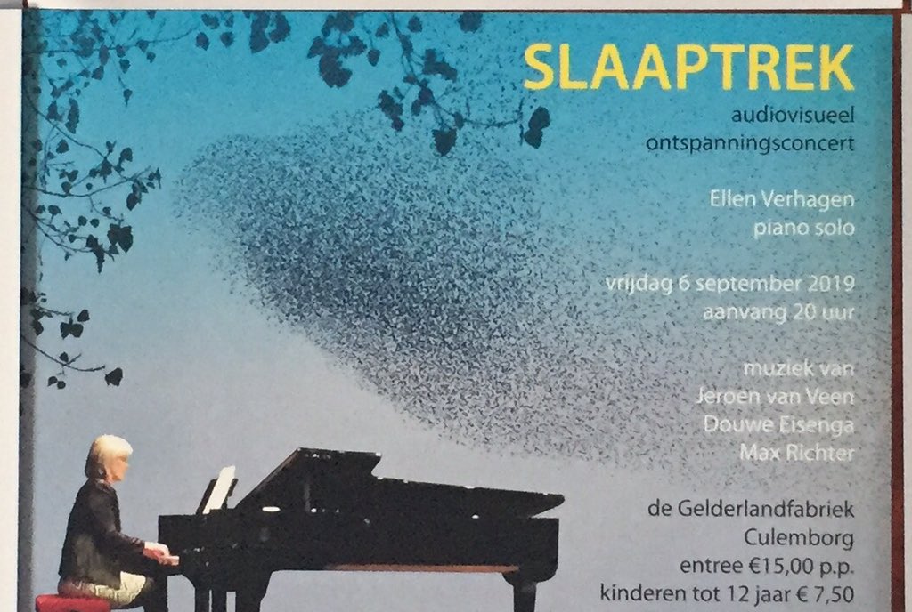 ellen verhagen (@ellenverhagen) on Twitter photo #Slaaptrek #audiovisueel #pianoconcert <a href="/degelderland/">degelderlandfabriek</a> fabriek #Culemborg #MinimalMusic 6 september 20.00 inleiding #KoosDijksterhuis met #Spreeuwen beelden Trailer m.youtube.com/watch?time_con… #Slaaptrek #audiovisueel #pianoconcert <a href="/degelderland/">degelderlandfabriek</a> fabriek #Culemborg #MinimalMusic 6 september 20.00 inleiding #KoosDijksterhuis met #Spreeuwen beelden Trailer m.youtube.com/watch?time_con…
