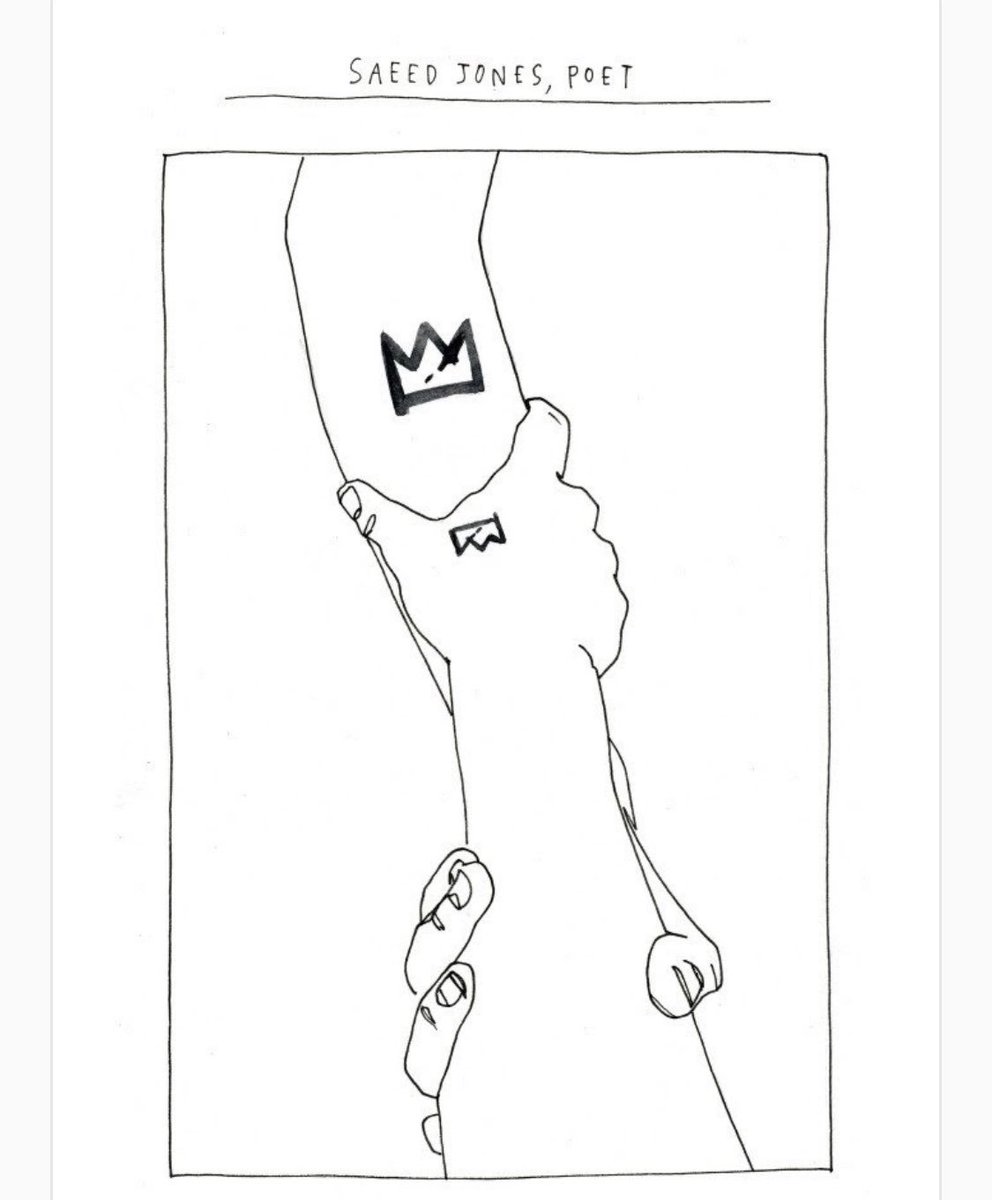 Almost six years ago, shortly after I moved to New York City,  @theferocity and I went to  @3kingstattoo in Brooklyn and got matching Basquiat crowns.  Here is the essay Saeed wrote about those tattoos for Pen & Ink (art, of course, by @wendymac):
