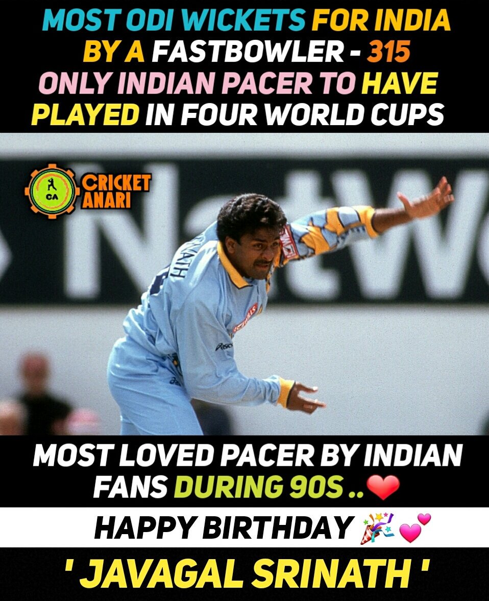 Happy birthday Javagal Srinath     