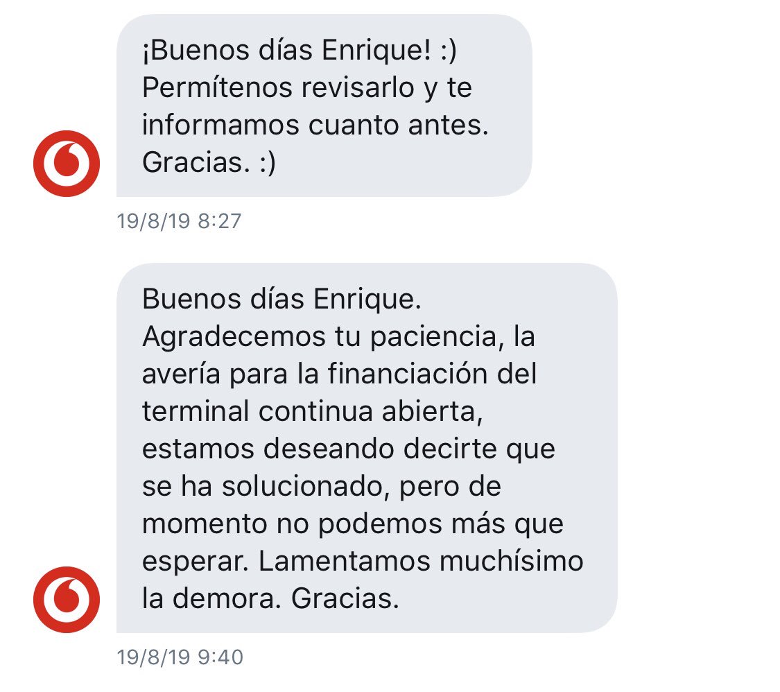 more1992_9's tweet photo. @vodafone_es esto es un ejemplo de una empresa de impresentables , y para colmo después de MUCHOS meses de excusas y largas que no me preocupe , van y me cortan los servicios aún siendo culpa de ellos y a última hora del día (22h) que no pueda llamar , no tenéis nombre ! https://t.co/9BQkfCQWzD