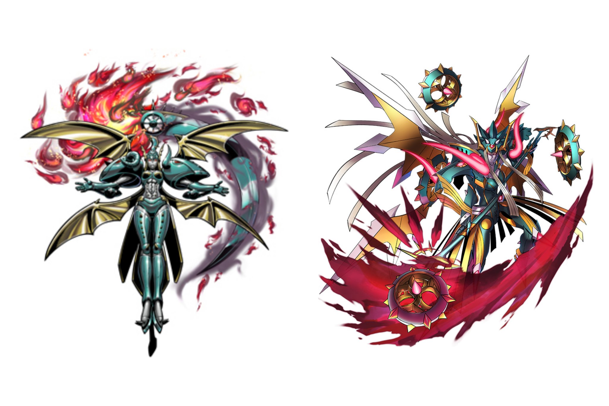 “Ophanimon Falldown Mode and Ophanimon Falldown Mode X. #Digimon” .