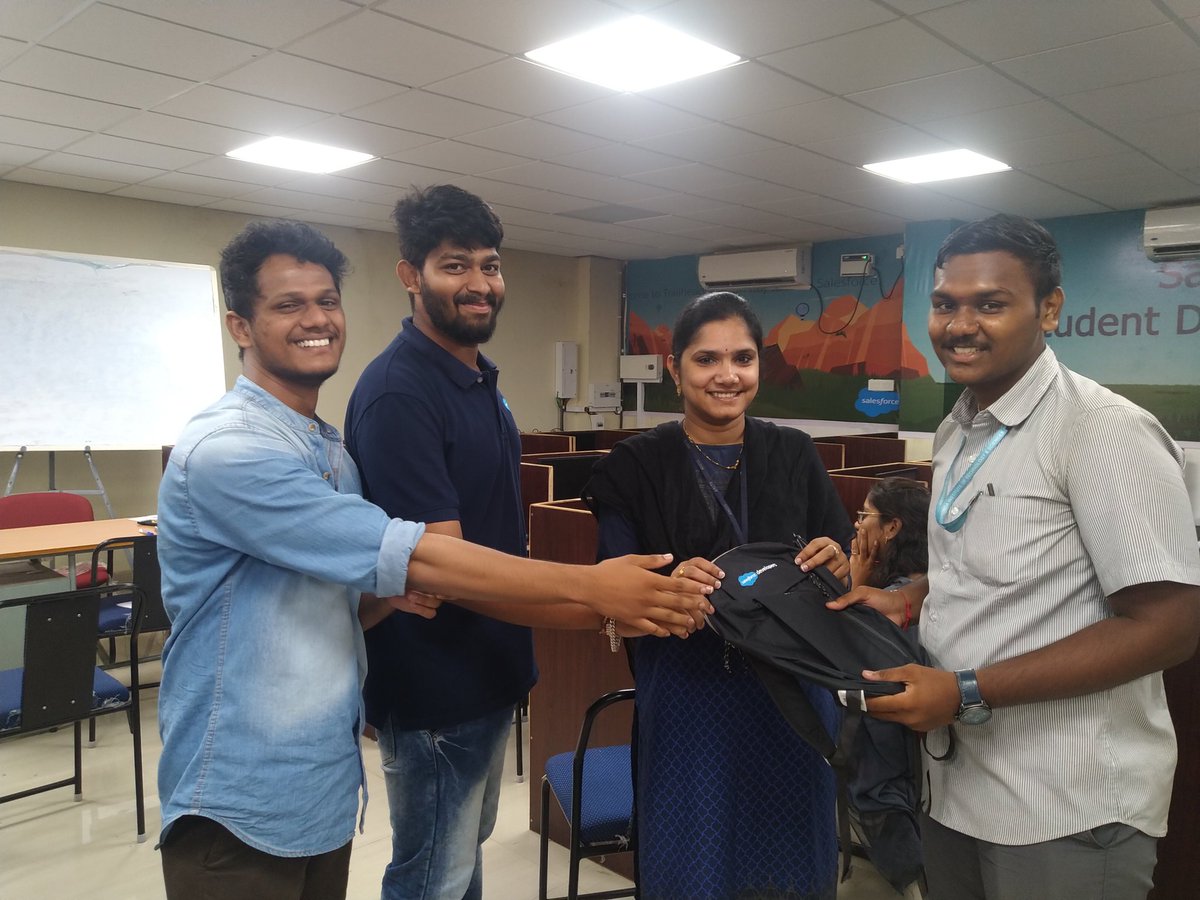 STUDENT GROUP:ANITS (@anitsgroup) on Twitter photo Our week 2 of #SalesforceSaturday!! The students had fun blazing the trails. And at the end our top performer got a chance to earn a #swag for himself..<a href="/AnitsGroup/">STUDENT GROUP:ANITS</a> <a href="/amandabauman/">Amanda Bauman</a> <a href="/sarwani14/">SARWANI ISL</a> <a href="/SfdcKiran/">Naga Kiran Manyala</a> <a href="/mittuvikas/">Vishwa Vikas Dagala</a> <a href="/Pavanku29453779/">Pavan kumar</a> <a href="/divyadantuluri5/">txt@ ~~☆</a> <a href="/vskpsfdg/">Visakhapatnam, IN Developers Group</a> Our week 2 of #SalesforceSaturday!! The students had fun blazing the trails. And at the end our top performer got a chance to earn a #swag for himself..<a href="/AnitsGroup/">STUDENT GROUP:ANITS</a> <a href="/amandabauman/">Amanda Bauman</a> <a href="/sarwani14/">SARWANI ISL</a> <a href="/SfdcKiran/">Naga Kiran Manyala</a> <a href="/mittuvikas/">Vishwa Vikas Dagala</a> <a href="/Pavanku29453779/">Pavan kumar</a> <a href="/divyadantuluri5/">txt@ ~~☆</a> <a href="/vskpsfdg/">Visakhapatnam, IN Developers Group</a>