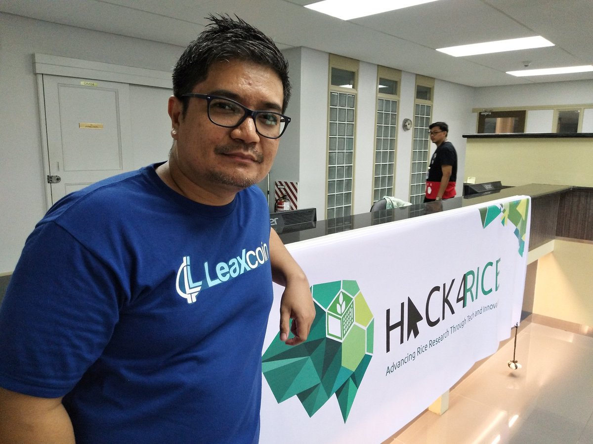 FoundationLeax's tweet photo. Our Co-Founder and Community Manager in the Philippines at the International Rice Research Institute for the Hack4Rice 2019 Hackathon! 

#hack4rice2019 #leaxcoin #blockchain #agritech #hackathon https://t.co/RdiQoTkjzC